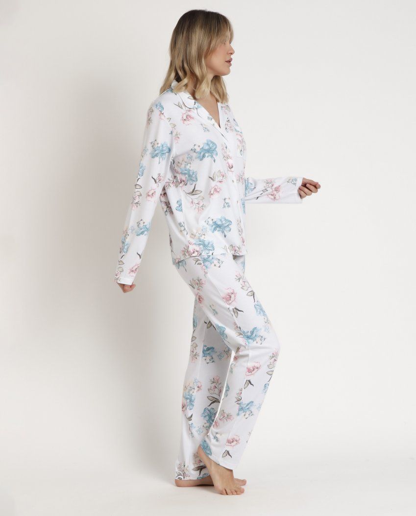 62646 PIJAMA MUJER ABIERTO ALGODON ADMAS GARDEN