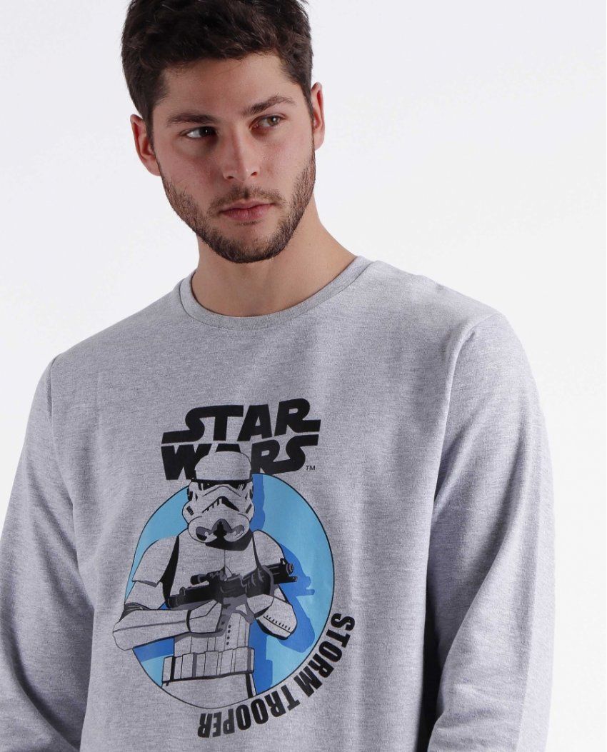 60714 PIJAMA CABALLERO ALGODON CON FELPA STARS WARS ADMAS
