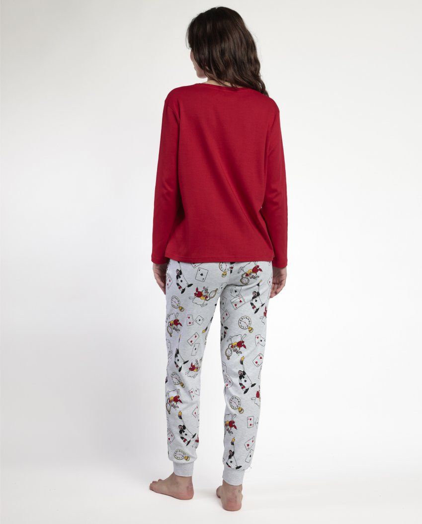 63307 PIJAMA MUJER ALICIA PAIS MARAVILLA 100% ALGODON DISNEY ADMAS