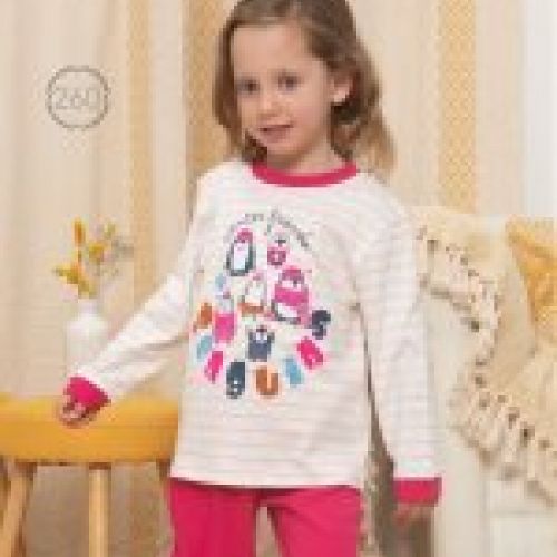 KN 260 PIJAMA  NIÑA ALGODON INTERLOCK 2 a 6 AÑOS KINANIT