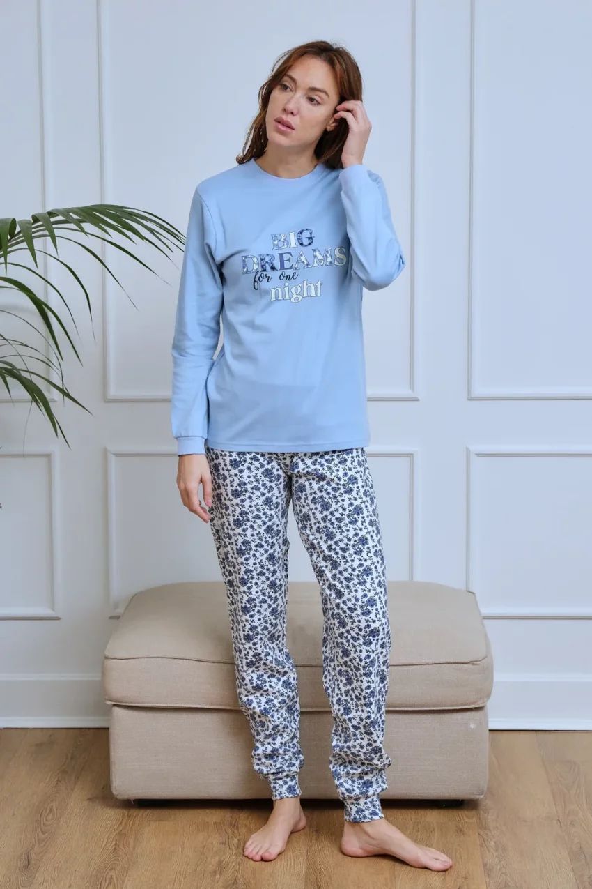 pijama de mujer Muslher 266626 en tejido interlock para venta al por mayo