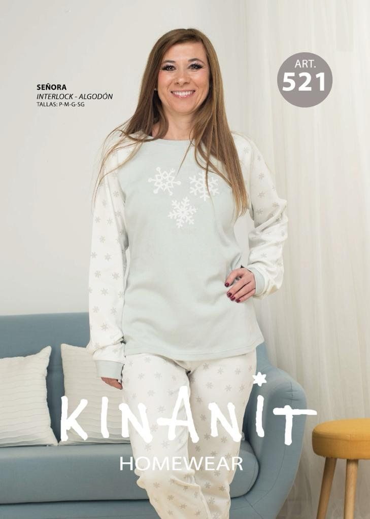 KN 520 PIJAMA  SEÑORA ALGODON INTERLOCK KINANIT