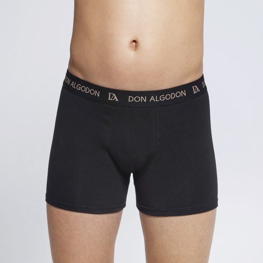 Pack de 2 boxer niño Don Algodón PBN28 en colores surtidos con diseño liso y estampado al por mayor en Nati Campos