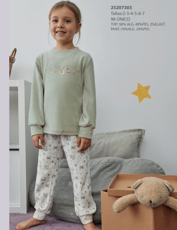 25207303 PIJAMA NIÑA TERCIOPELO