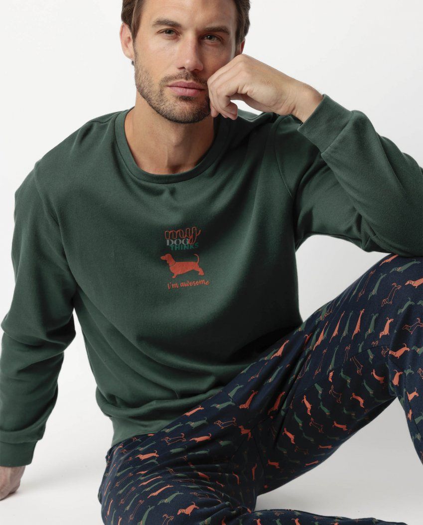 63751 PIJAMA HOMBRE MY DOG INTERLOCK  ADMAS DIVER