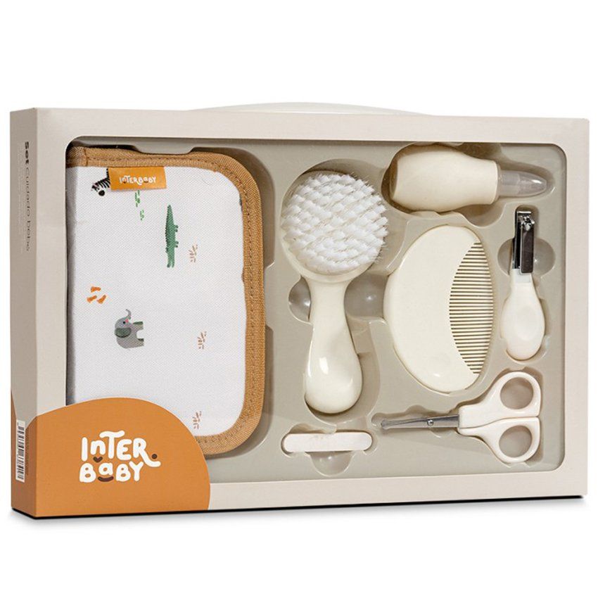 Neceser cambiador bebé Safari Interbaby portátil con estampado de animales ideal para paseo y canastillas