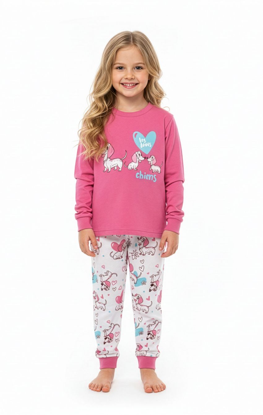 KN 258 PIJAMA NIÑA ALGODON INTERLOCK 2 a 6 AÑOS KINANIT