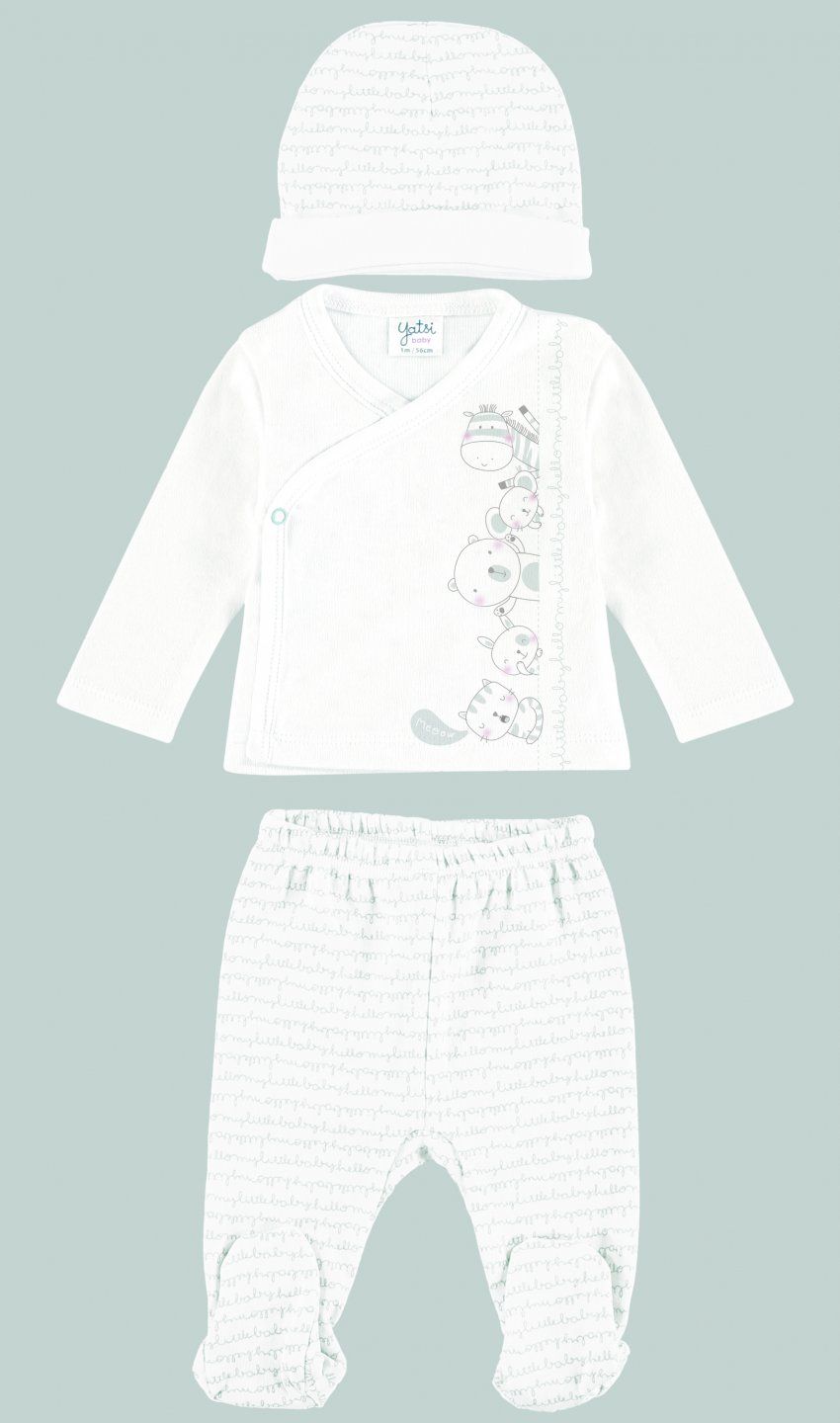 21130002 CONJUNTO BEBE M/L + GORRO YATSI gris