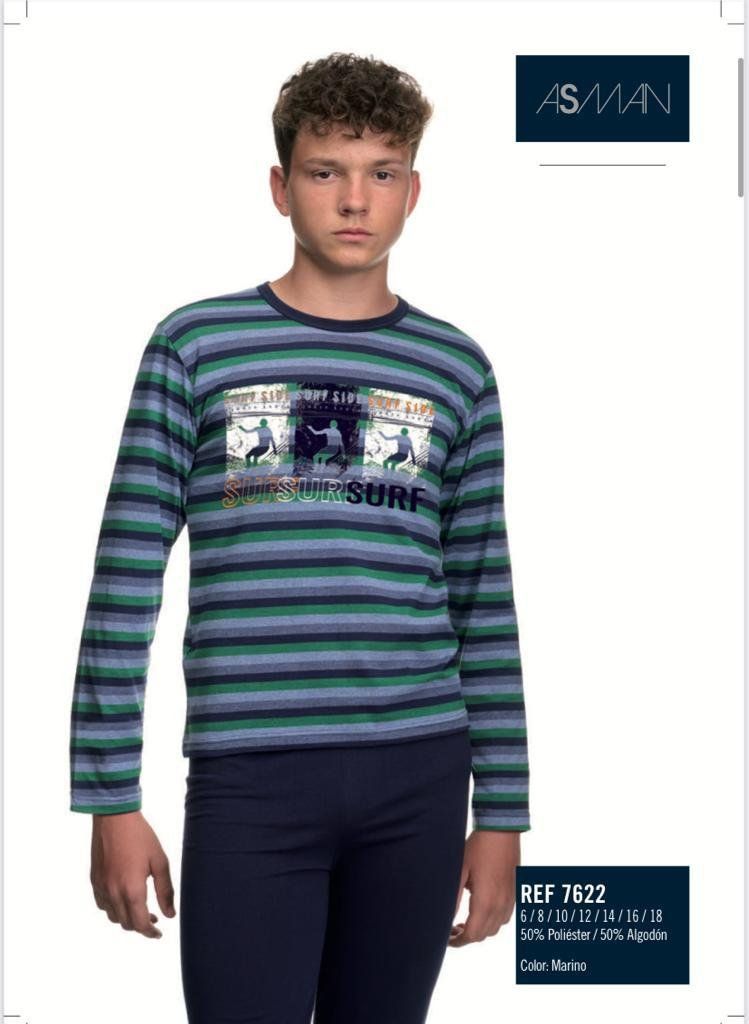 7622 PIJAMA NIÑO VERANO ASSMAN  6 A 16