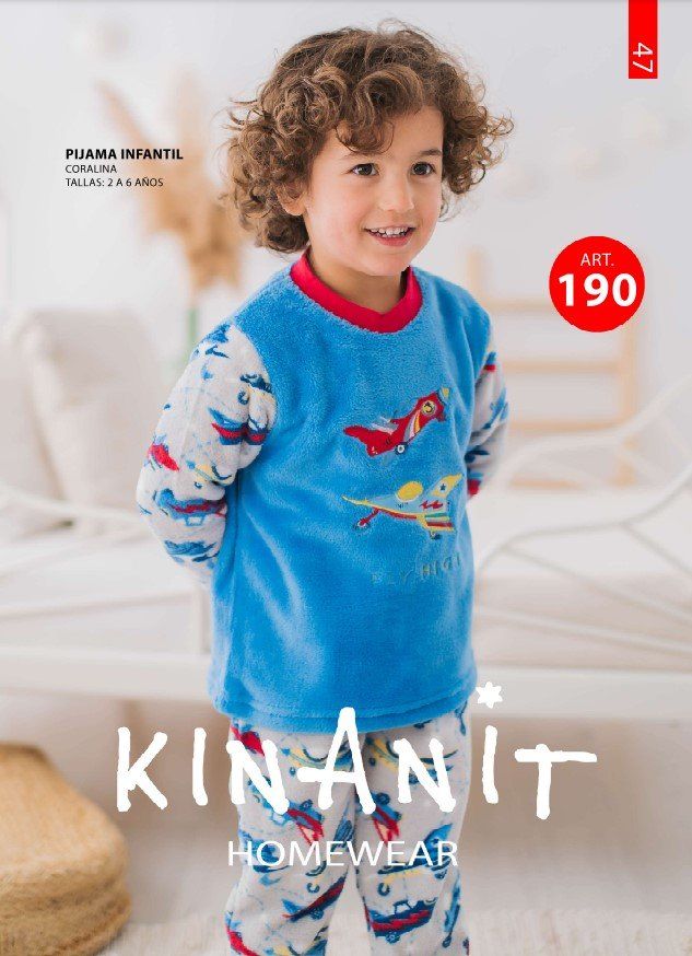 KN 190 PIJAMA INFANTIL NIÑO (NACARINA)  2 a 6 KINANIT