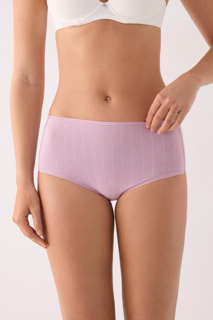 Pack de 2 bragas altas de algodón para mujer Ysabel Mora referencia 19557 con estampados en tonos rosa y azul.