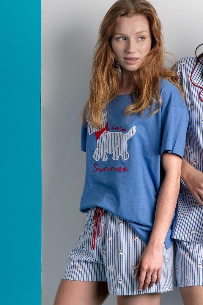 60109 PIJAMA SEÑORA MANGA CORTA PERRO ADMAS