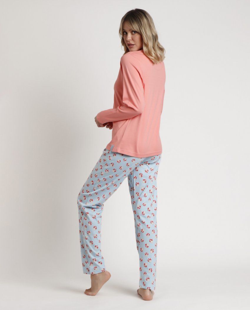 62749 PIJAMA MUJER 100% ALGODON MRS WONDERFUL