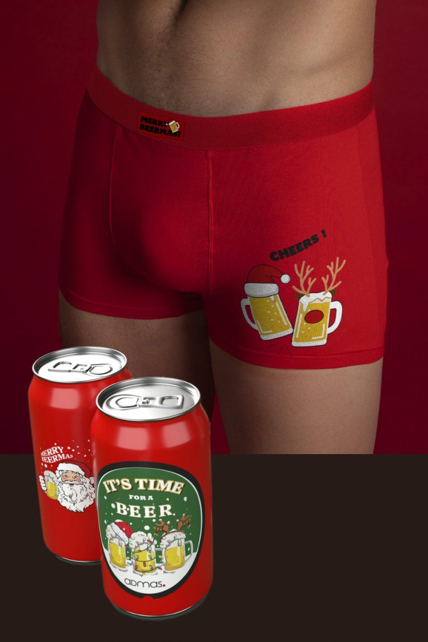 48627 BOXER  ROJO CERVEZAS REGALO ADMAS
