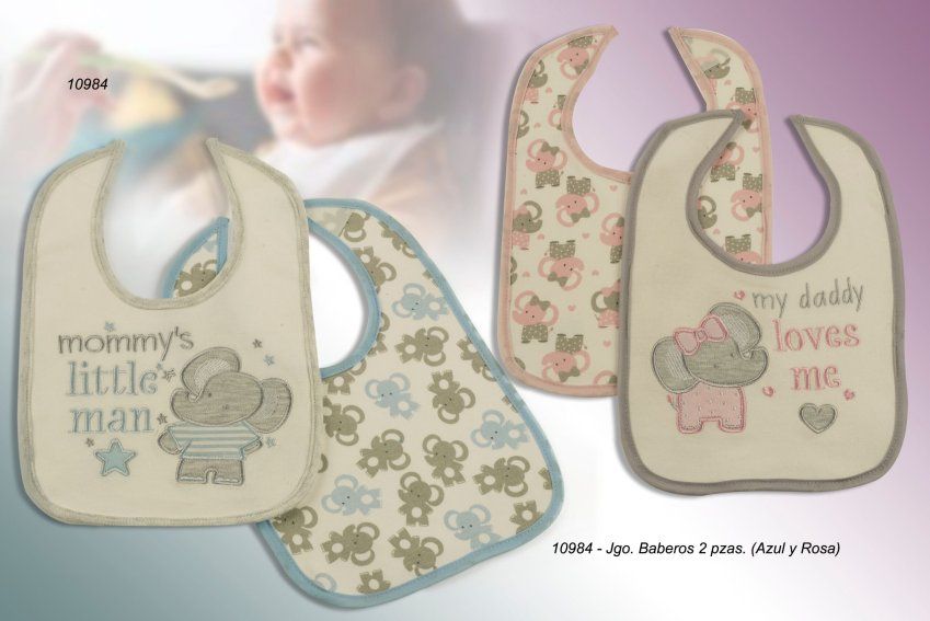 Pack 2 baberos 20×32 10984 Gamberritos