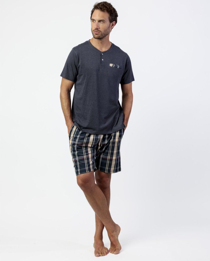 64784 PIJAMA DE VERANO HOMBRE AL POR MAYOR