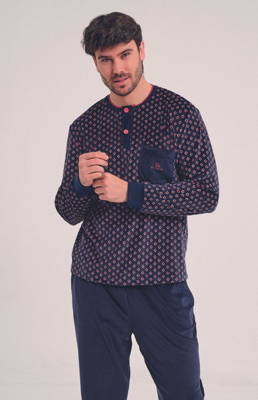 DA 25W307 PIJAMA HOMBRE VELVET SPANDEX DON ALGODON