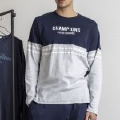 63758 pijama hombre manga larga invierno champiions admas