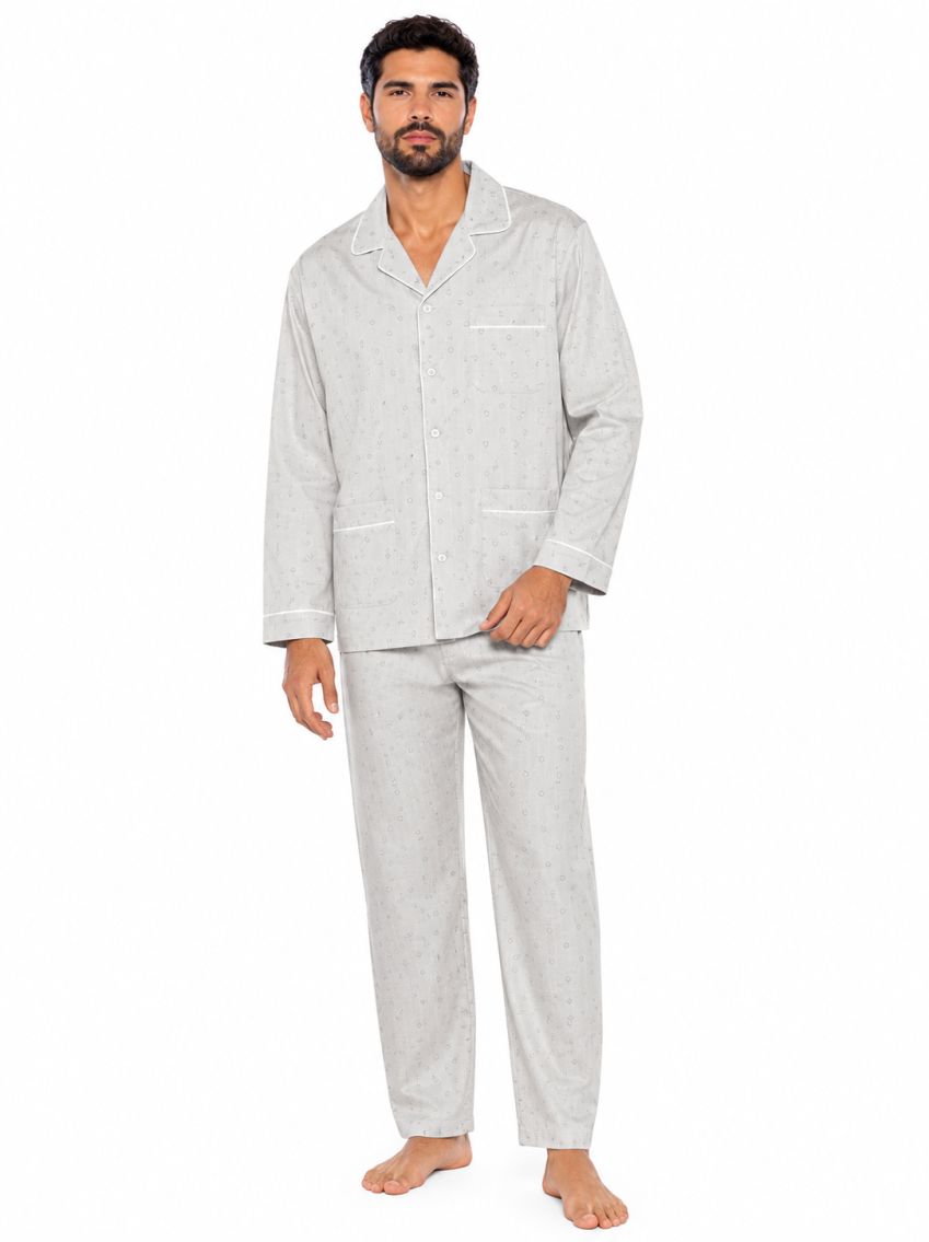 pijama largo abierto popelin guasch pc151.2.945