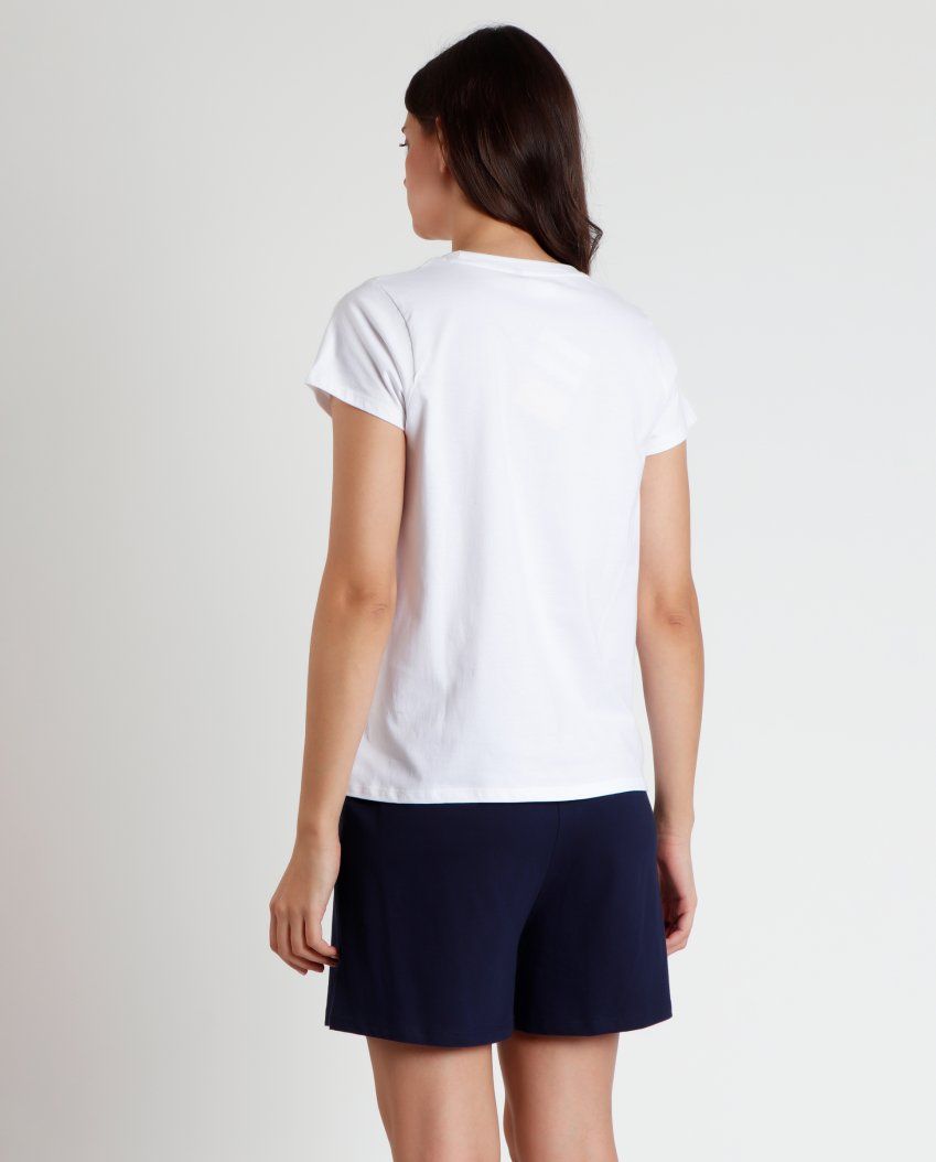 62434 PIJAMA MUJER MANGA CORTA SNOPPY 100% ALGODON ADMAS