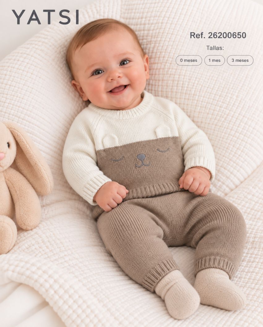 26200700 CONJUNTO TRICOP BEBE 2 PIEZAS PUNTO YATSI