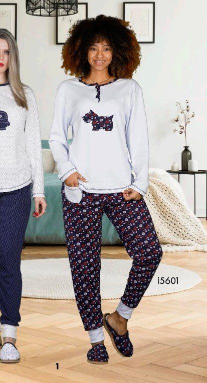 5601 PIJAMA ALGODON AFELPADO INTIMALIA