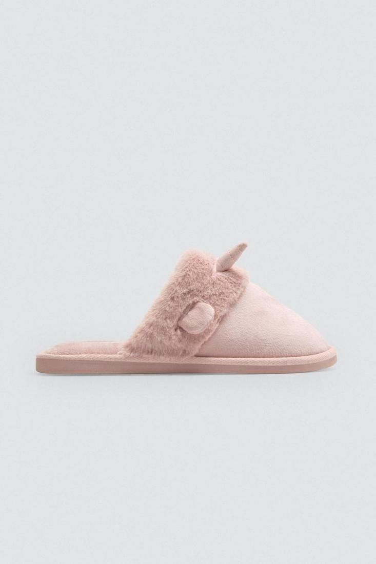 14155 Zapatillas de casa para mujer de unicornio con pelo de ysabel mora al por mayor