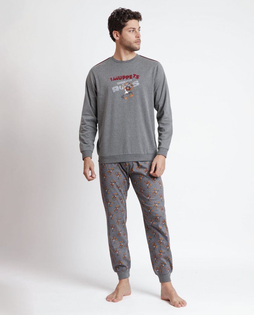 62198 PIJAMA HOMBRE 100% ALGODON ANIMAL MUPPET ADMAS