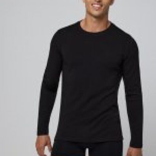Camiseta térmica manga larga para hombre con interior afelpado y tacto extrasuave. Cuello redondo.101047