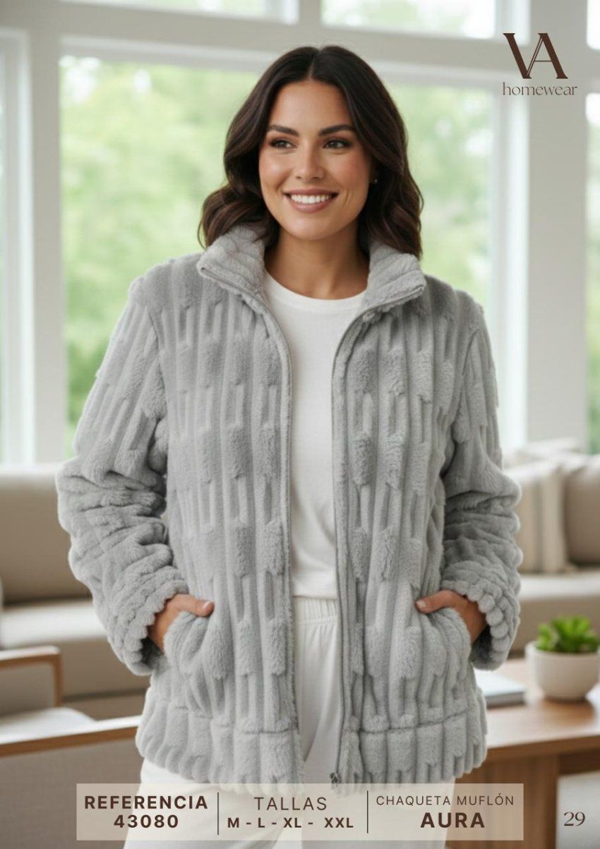 Chaqueta de mujer Vanila Aura 43080 de muflón gris