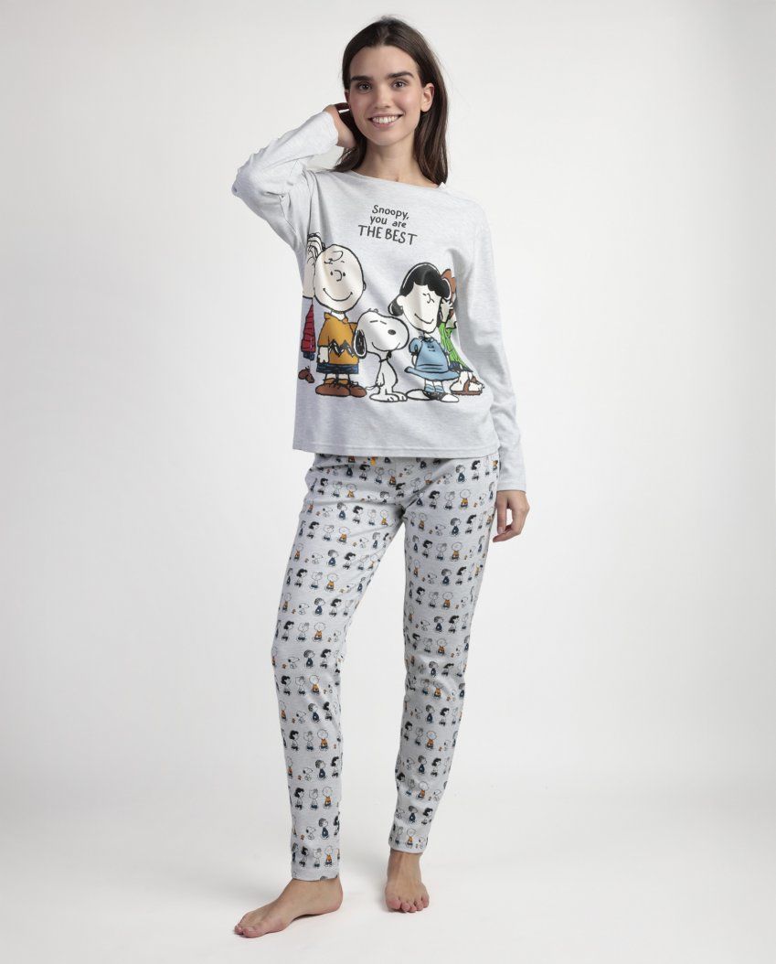63428 PIJAMA MUJER 100% ALGODON SNOOPY ADMAS al por mayor