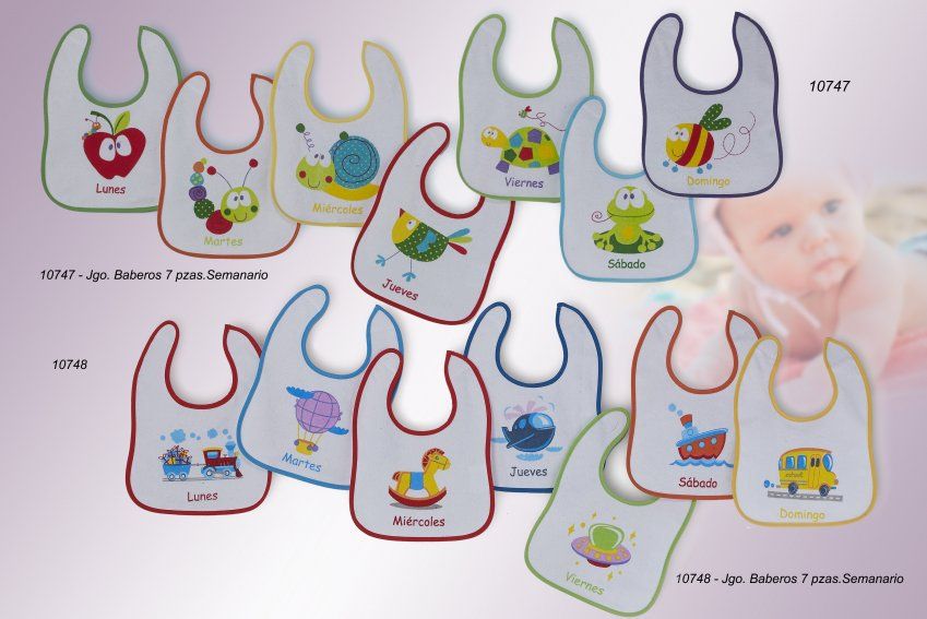 10747 BABEROS SEMANARIO 7 UNIDADES GAMBERRITOS