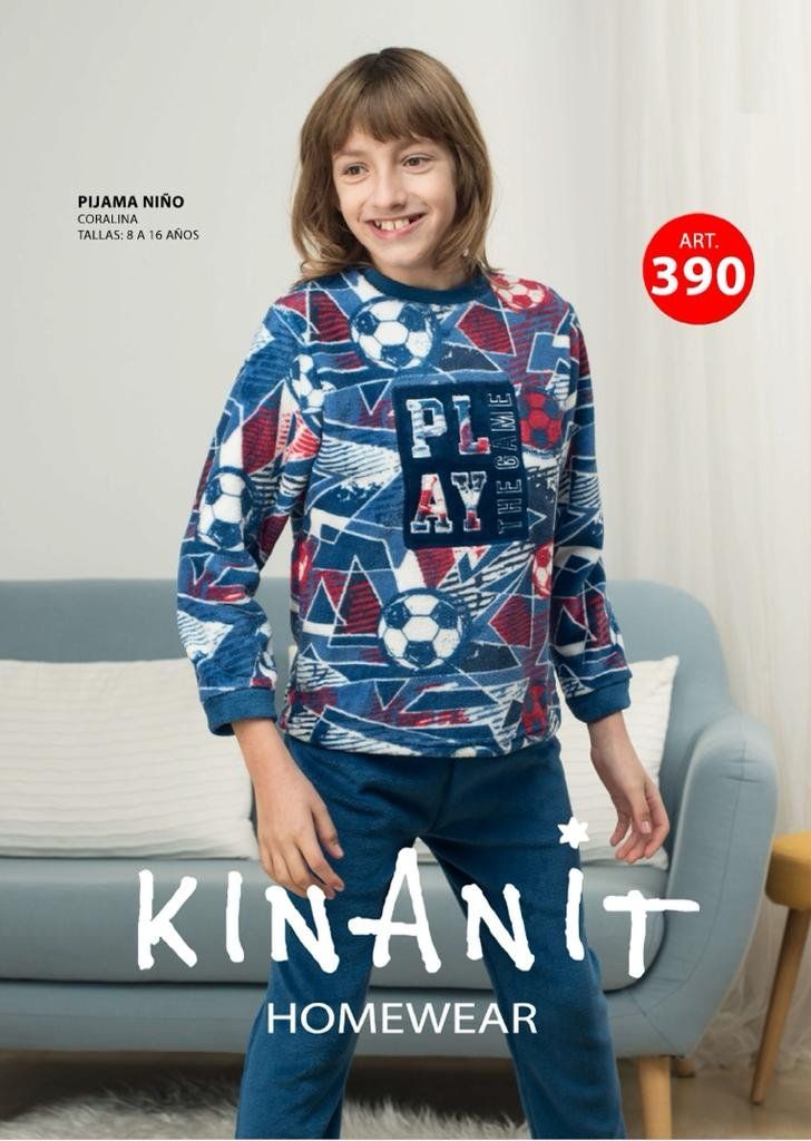 kn 390 pijama coralina niño