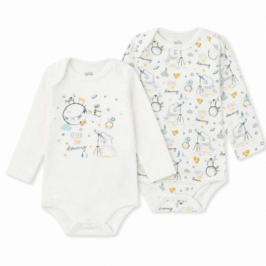 26200150 BODYS BEBE PACK 2 MANGA LARGA YATSI