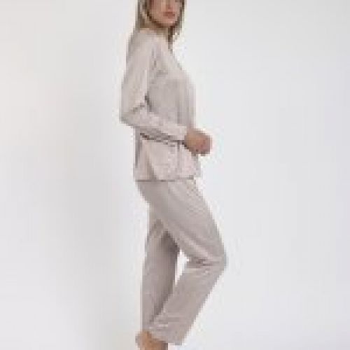62649 PIJAMA MUJER ABIERTO SATEN ADMAS CLASSIC