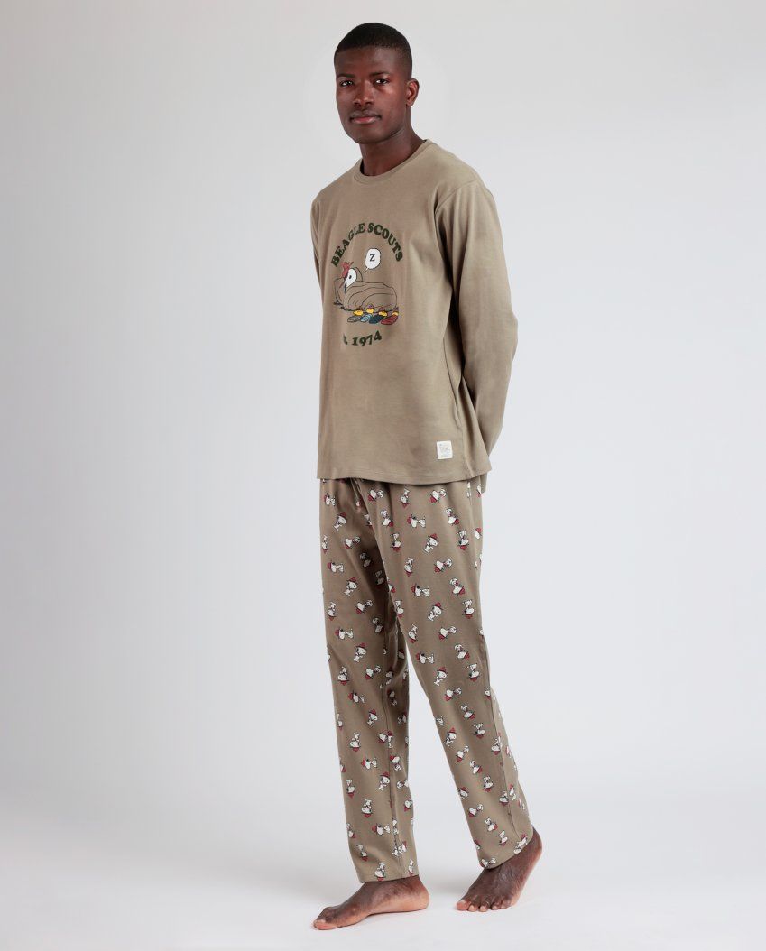 62015 PIJAMA CABALLERO 100% ALGODON  SNOOPY ADMAS