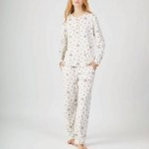 JG FP 405 PIJAMA MUJER FELPA CON TALLAS GRANDES JAVIER GOLMAR