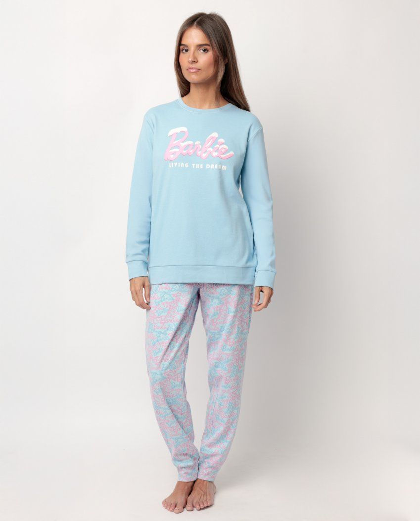 63967 PIJAMA MUJER 100% ALGODON BARBIE ADMAS