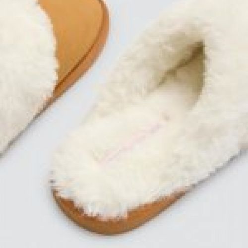 14174 Zapatillas de casa mujer básicas con pelo AL POR MAYOR