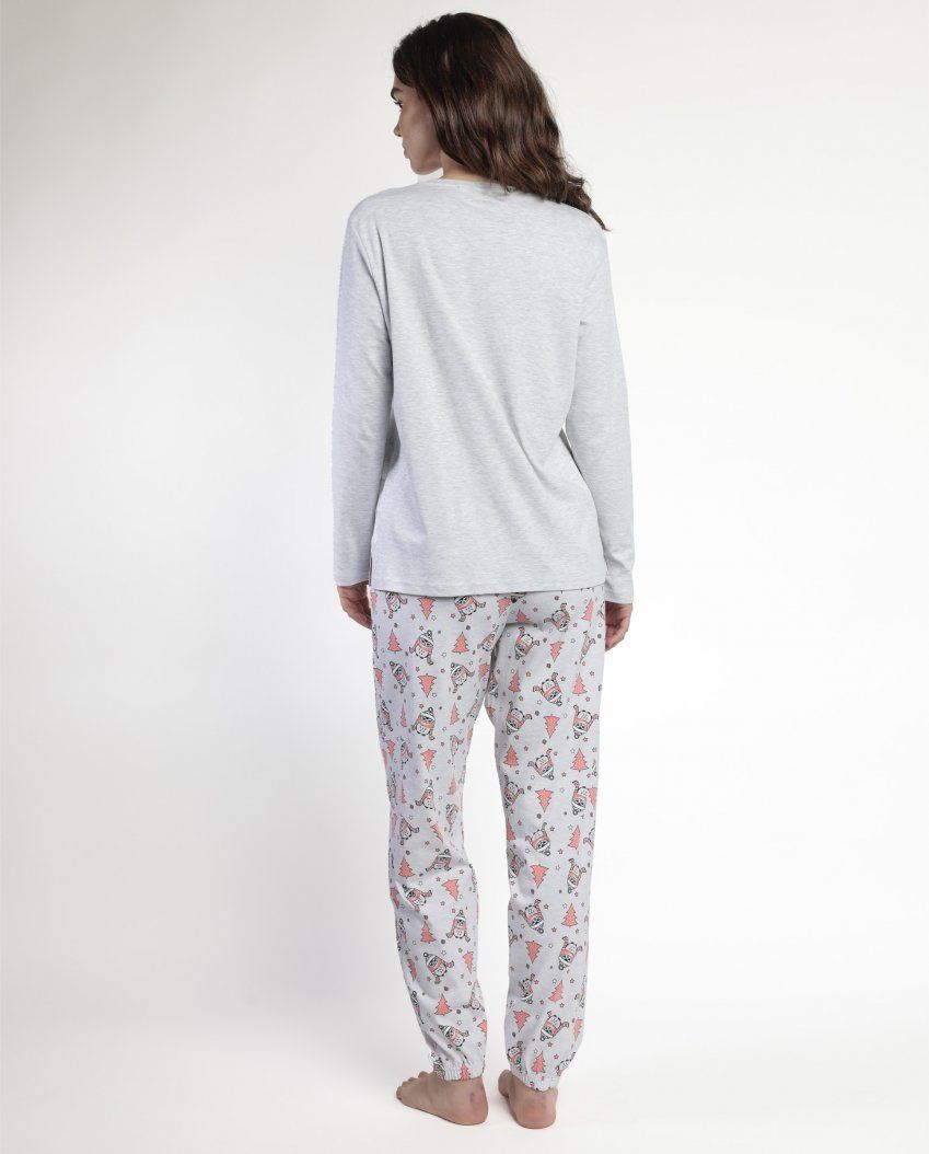 63592 PIJAMA MUJER BUHO INTERLOCK ADMAS