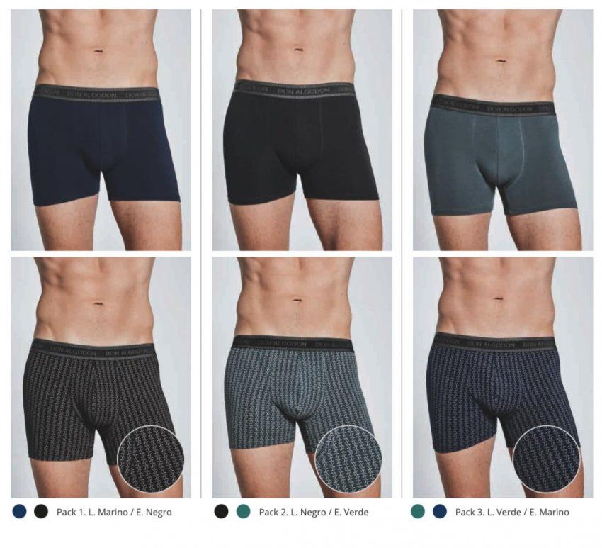 PB 713 BOXER CABALLERO PACK DE 2 DON ALGODON