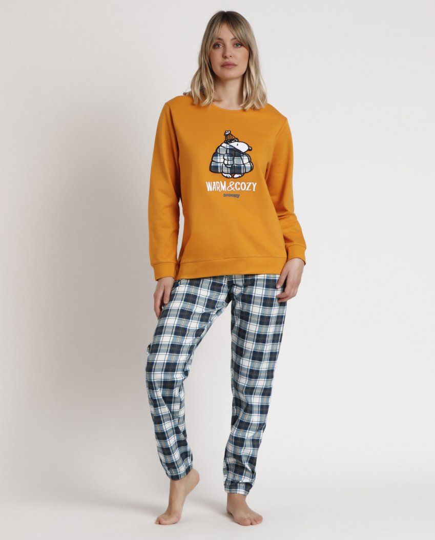 62446 PIJAMA SEÑORA SNOOPY 100% ALGODON ADMAS
