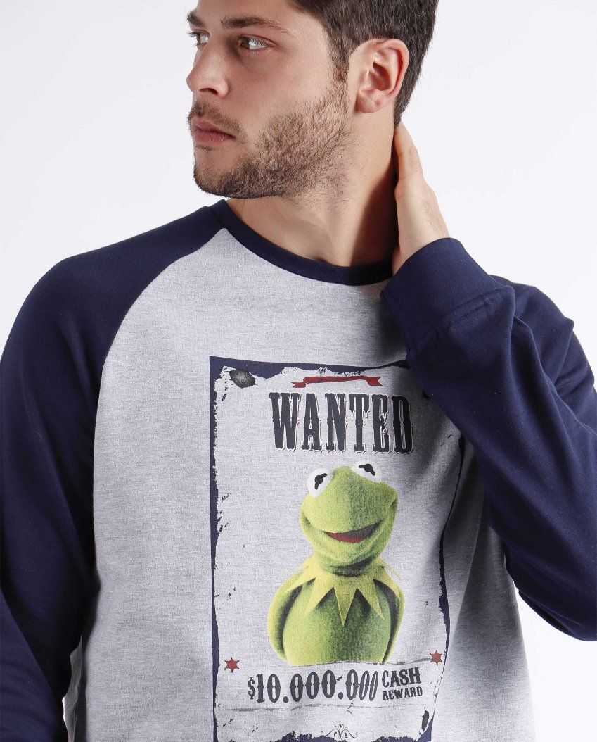 60696 PIJAMA CABALLERO FELPA RANA GUSTAVO MUPPETS ADMAS