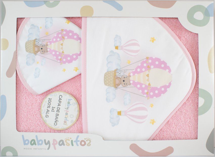 1205 CAPA BAÑO O TOALLA GLOBO  1 X 1 M  BABY PASITOS