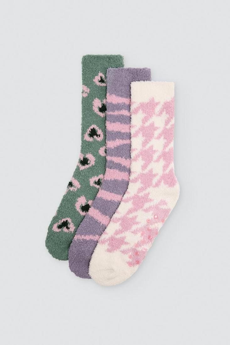 Calcetines de franela antideslizantes para mujer Ysabel Mora Ref. 12130 estampados surtidos.