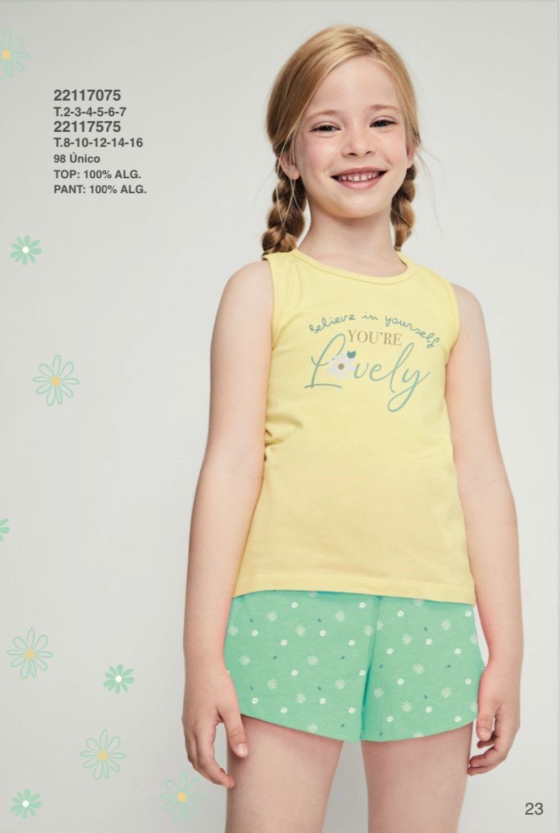22117075 PIJAMA NIÑA 2 A 6 / 2011757 DE  8 A 16 TOBOGAN