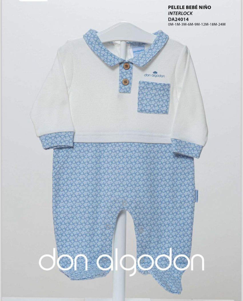 DA 24014 PELELE BEBE INTERLOCK 0 A 24M  DON ALGODON