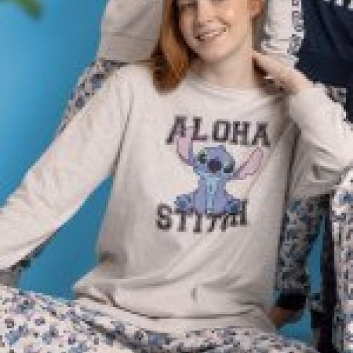 63664 PIJAMA MUJER STITCH AL POR MAYOR