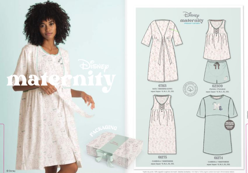 62309 PIJAMA MUJER SIN MANGASTAPETA MATERNIDAD ARISTOGATOS ADMAS