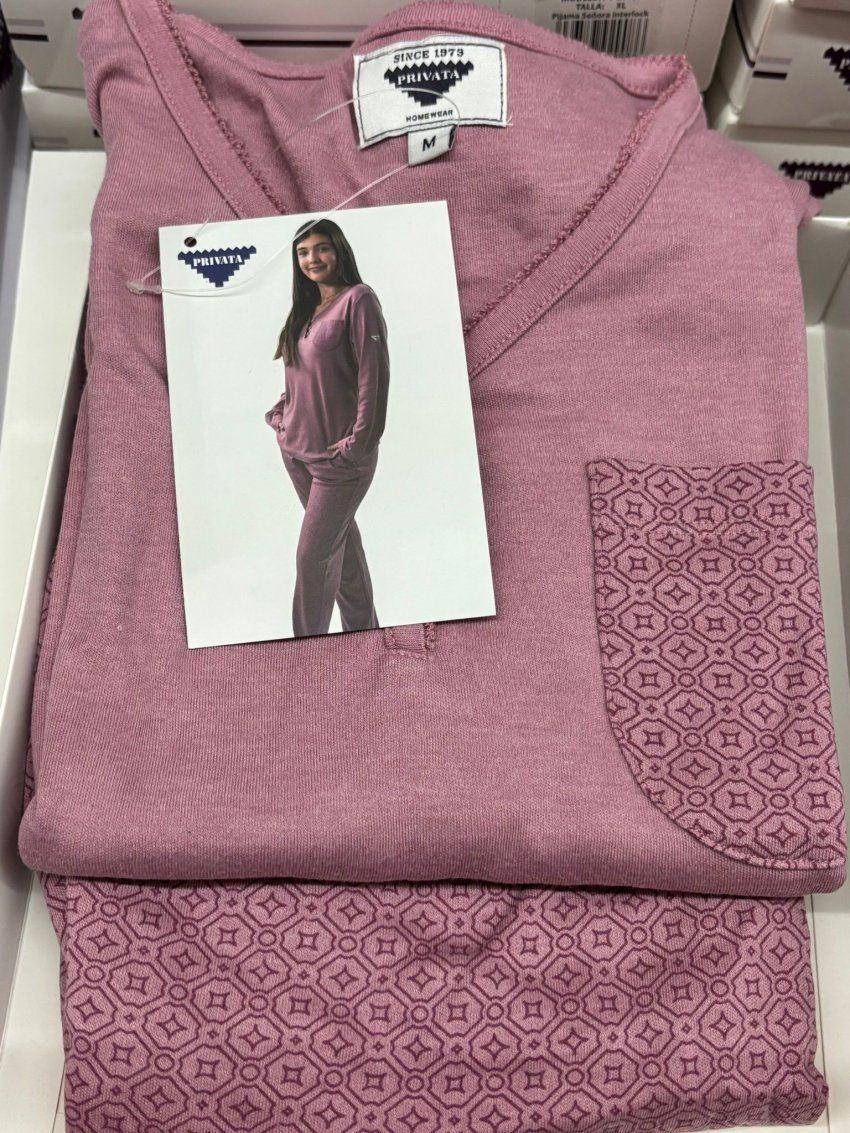 PV25405 PIJAMA DE ALGODON MUJER PRIVATA EN NAT CAMPOS